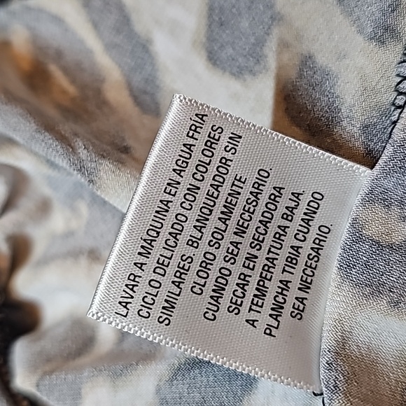 NEW STYLE & CO LEOPARD PRINT 3/4 GATHERED SLEEVE PULLOVER TOP BLOUSE - Picture 13 of 13